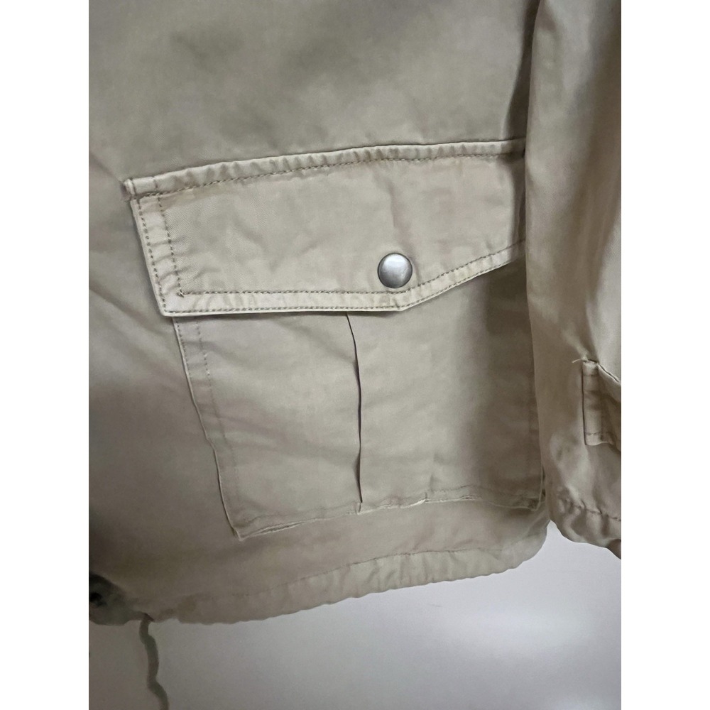 Apt. 9 Womens XL Khaki Utility Coat Field Jacket Spring Classic Casual Cargo Tan - Picture 8 of 15